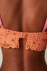 Orange Grandeur Lace Non-Padded Underwire Bra