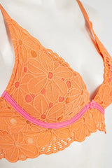 Orange Grandeur Lace Non-Padded Underwire Bra