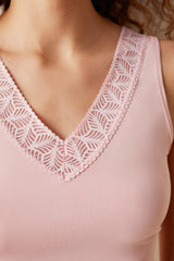 Colourful Lace V Neck Athlete