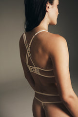 Ecru Fleur String Panty - Privee Collection