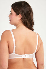 White Underwire Non-Padded Lotus Bra