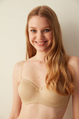 White Underwire Non-Padded Lotus Bra
