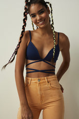 Navy Blue Bu4u Flex Strappy Non-wired Bra