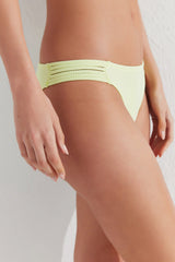 Neon Green Ribbed Basic Chic Bikini Bottom