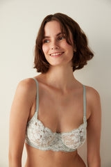 Smoke Gloria Lace Underwire Bra
