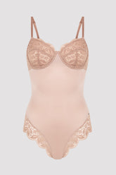 Bg Beige Curvy Lace Bodysuit