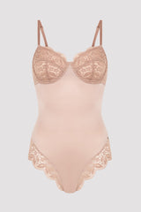 Bg Beige Curvy Lace Bodysuit