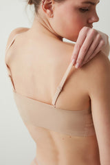 #Izbırakmaz Invisible Beige Seamless Bralette Without Wire