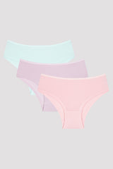 Multi Colour Girls Soft Pastel 3 In 1 Hipster