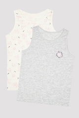 Multi Colour Girls Portrait 2In1 Tank