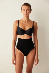 Black Premium Seamless Thong Corset