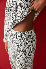 Lively Shirt Pants PJ Set-Keith Haring Collection