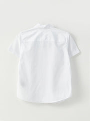 Kids Basic Short Sleeve Poplin Boys Shirt
