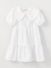 Baby Collar Short Sleeve Girls Dress