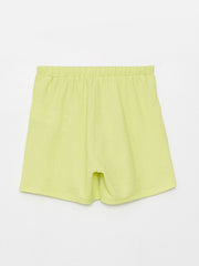 Basic Elastic Waist Girl Shorts