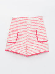 Girls Shorts With Elastic Waist Patterned