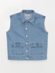 سترة جينز أولادي سادة