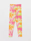 Tie-Dye Patterned Elastic Waist Girl Tights