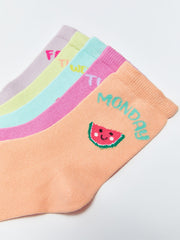 Patterned Girl Socket Socks 5-Pack