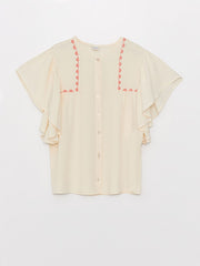 Crew Neck Printed Girls Shirt