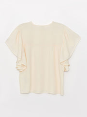 Crew Neck Printed Girls Shirt