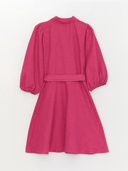 قميص فستان نسائي باكمام بالون سادة