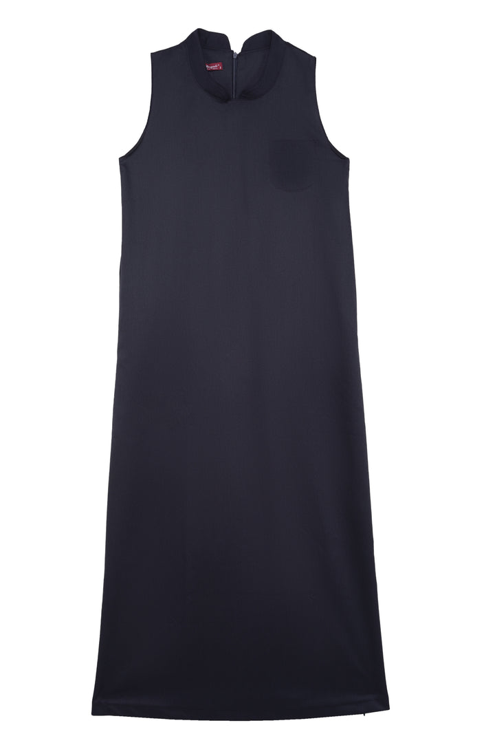 School Uniform Round Neck Navy Blue Dress