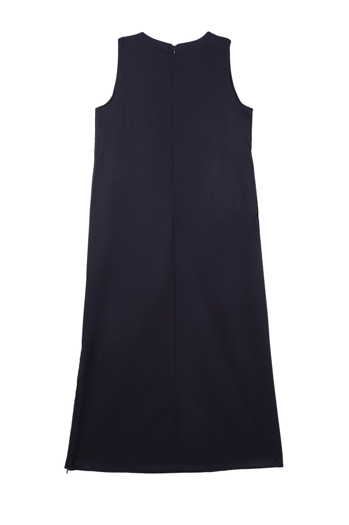 School Uniform Square Neck Navy Blue Dress