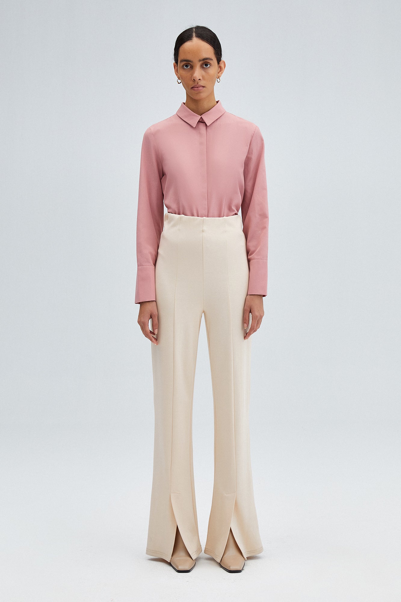 Slit Detailed Jersey Trousers