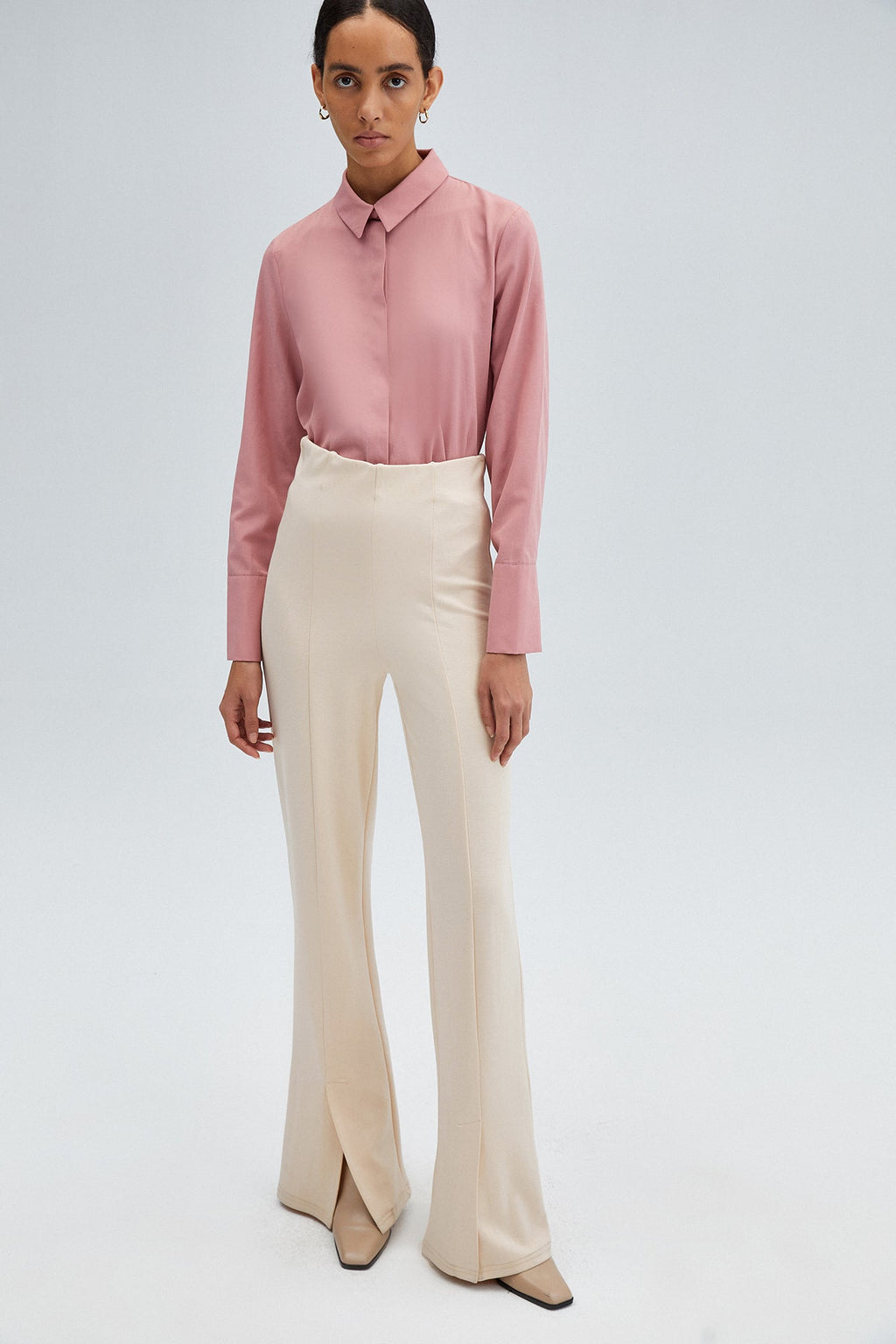 Slit Detailed Jersey Trousers