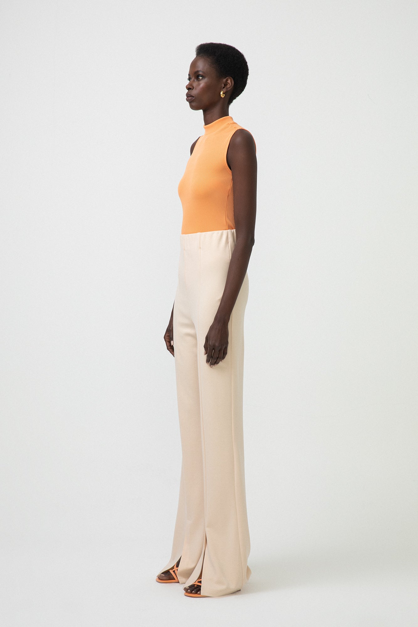 Slit Detailed Jersey Trousers