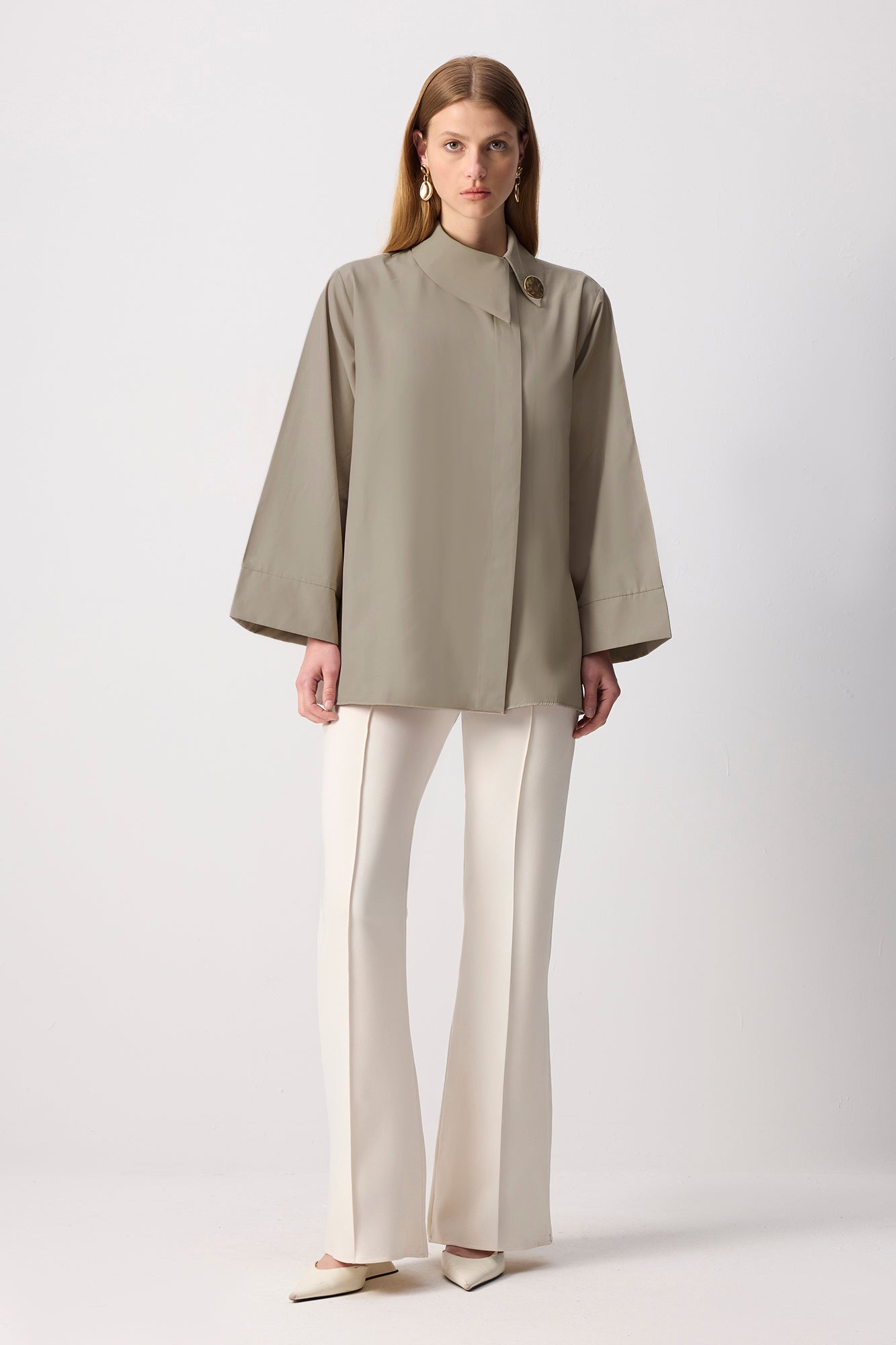 Asymmetrical Poplin Shirt