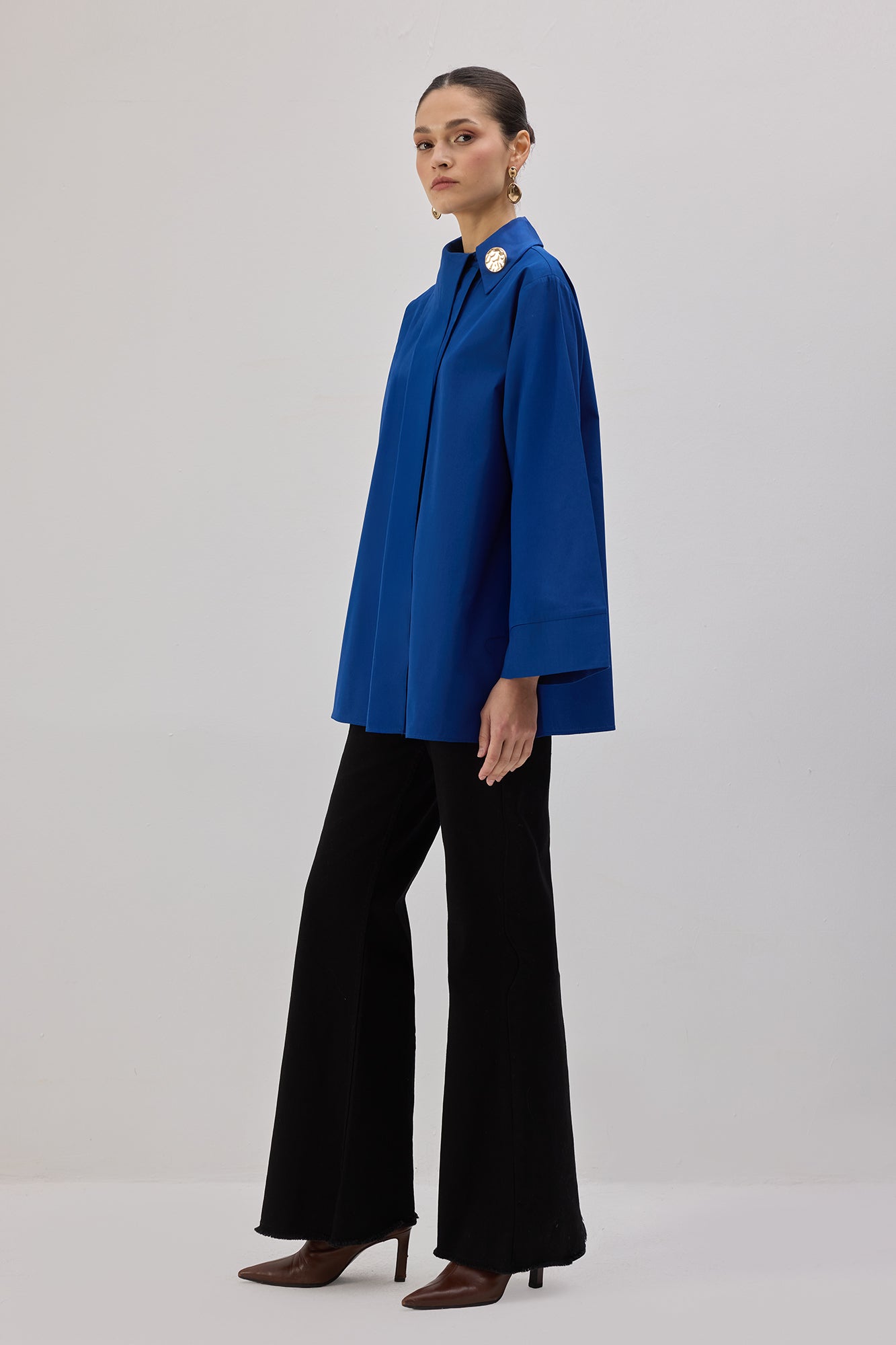 Asymmetrical Poplin Shirt
