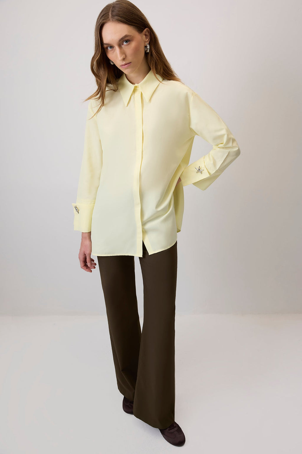Poplin Shirt With Wide Cuff