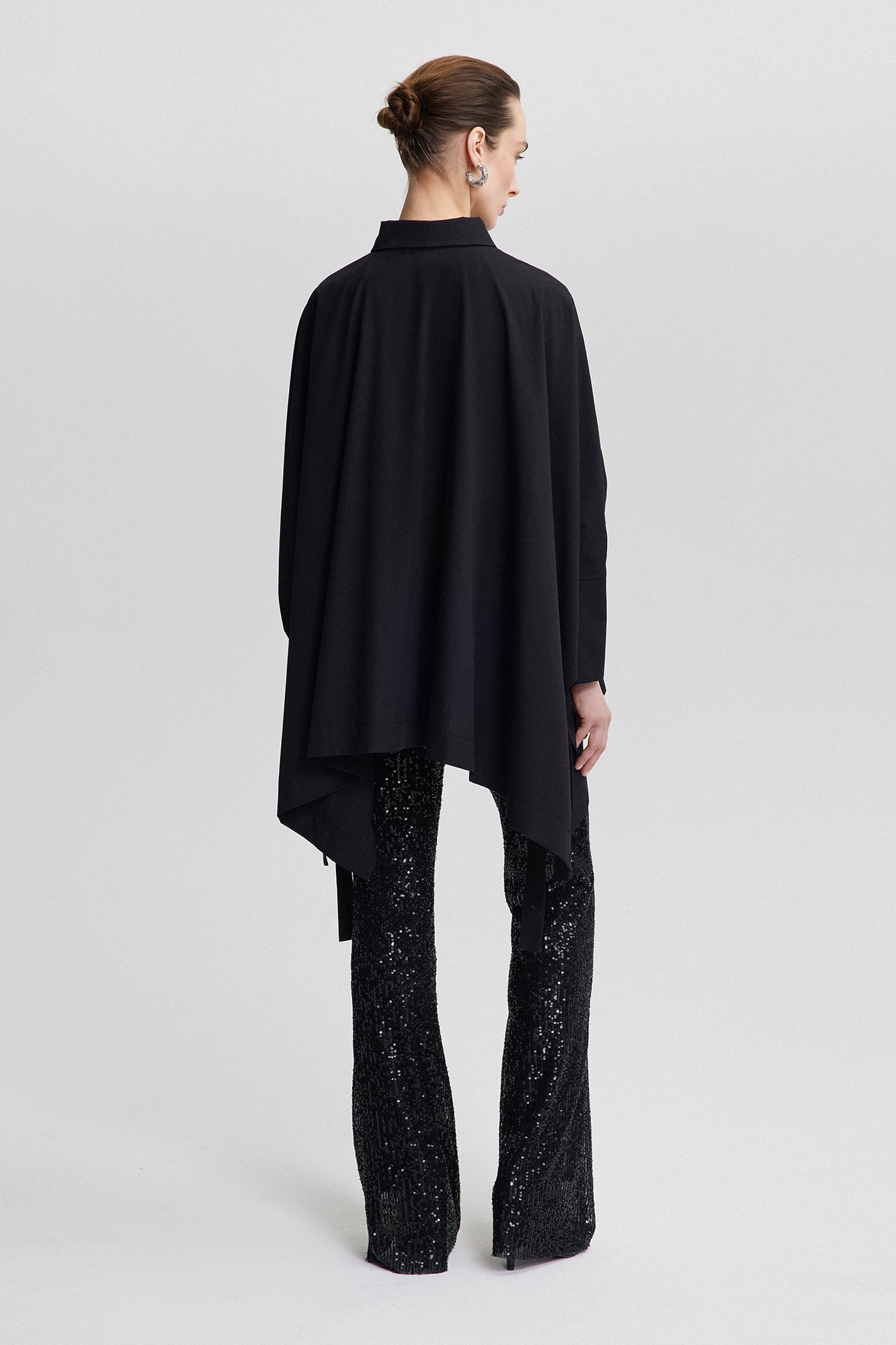 Ribbon Detailed Oversize Shirt