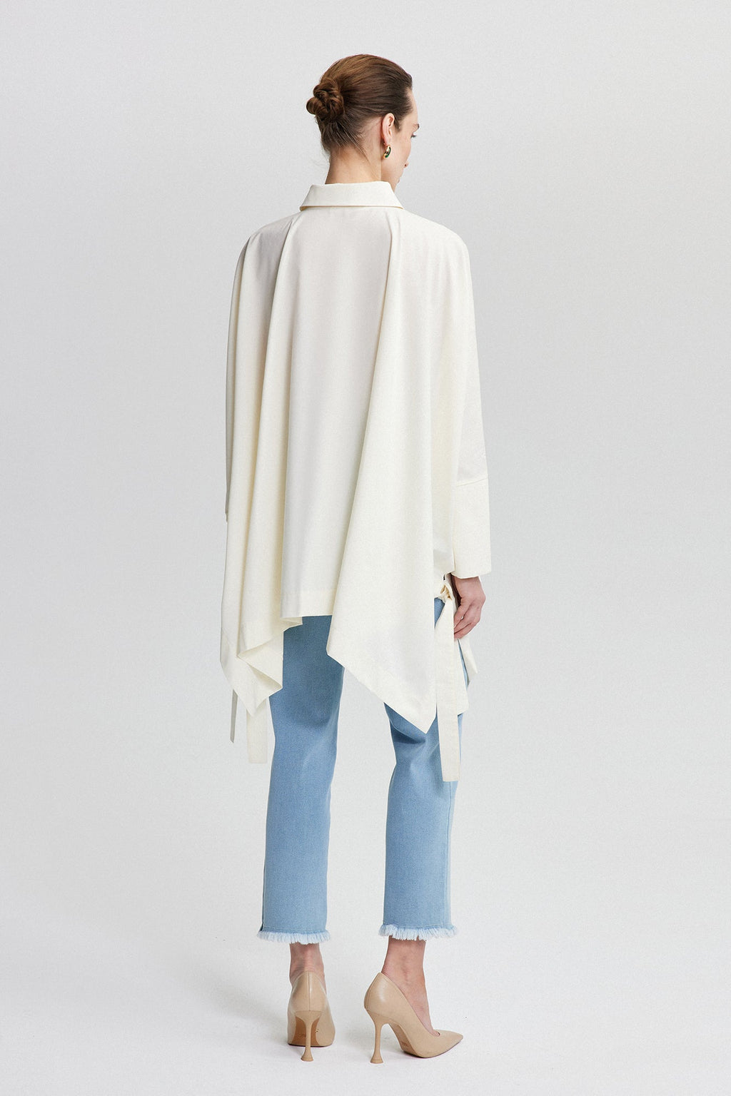 Ribbon Detailed Oversize Shirt