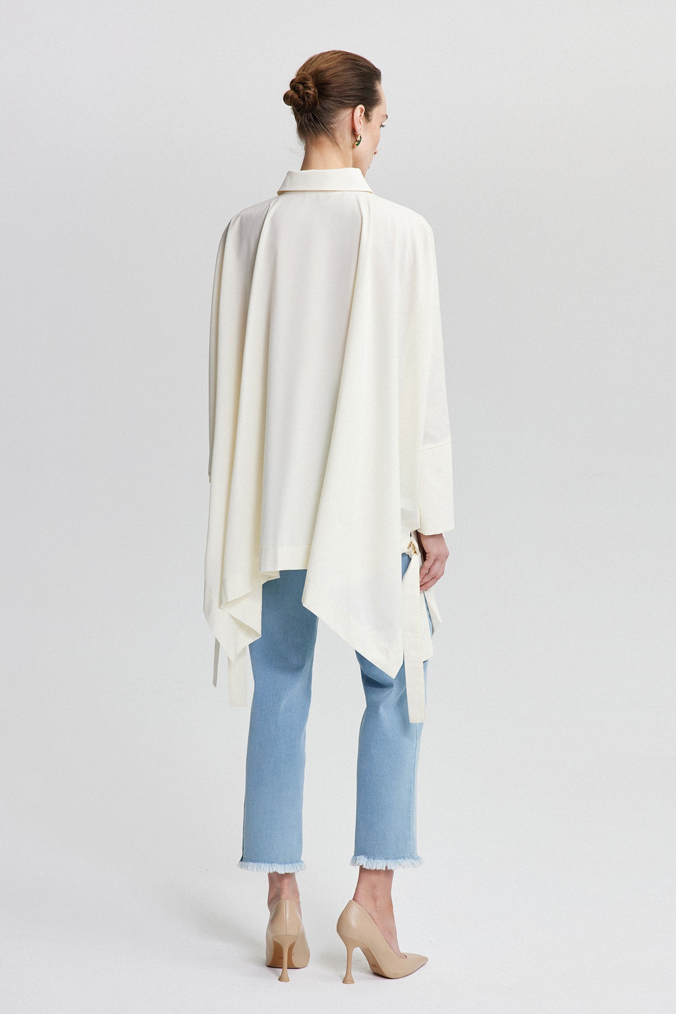 Ribbon Detailed Oversize Shirt