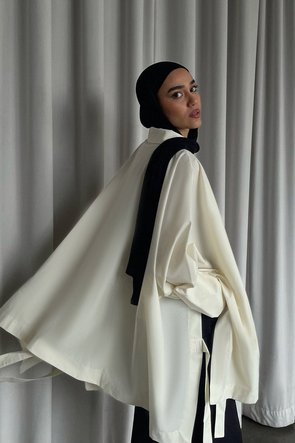 Ribbon Detailed Oversize Shirt