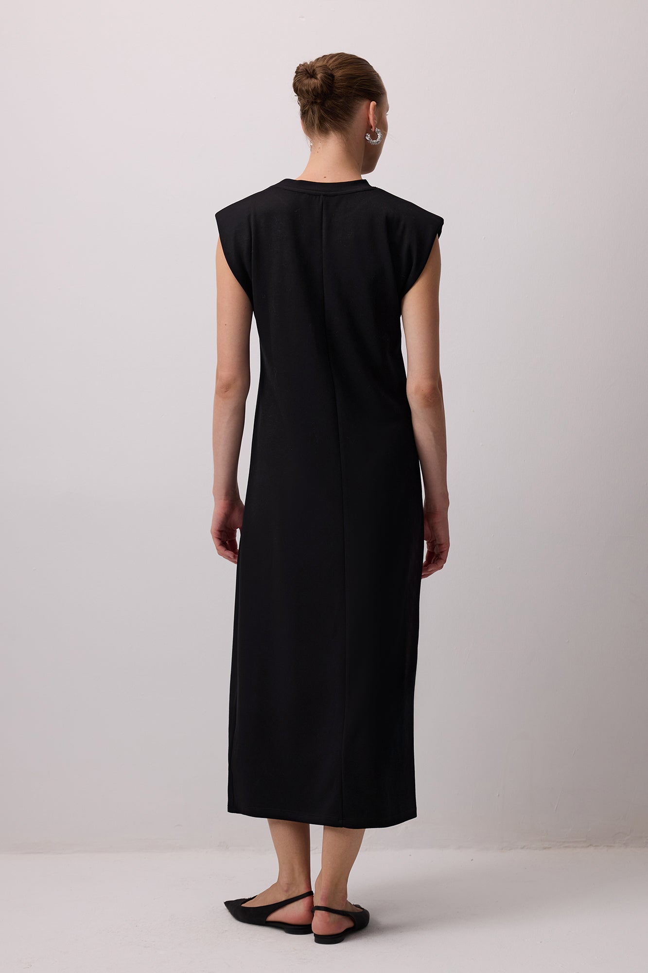 Crew Neck Padded Dress