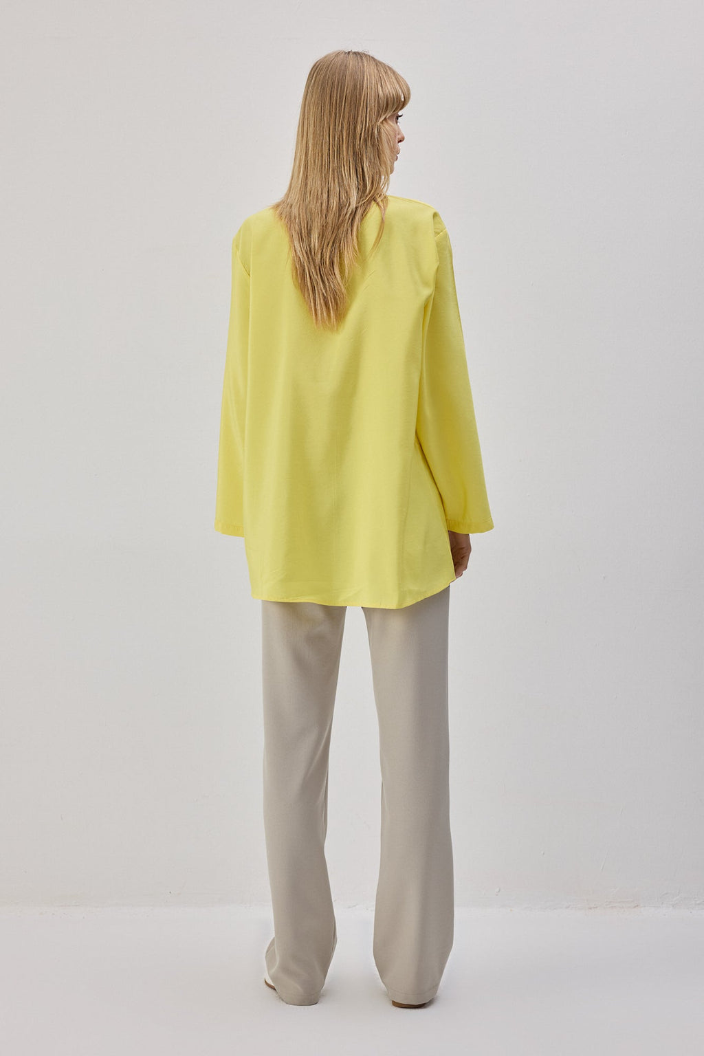 Cupra Tunic With Tying Collar