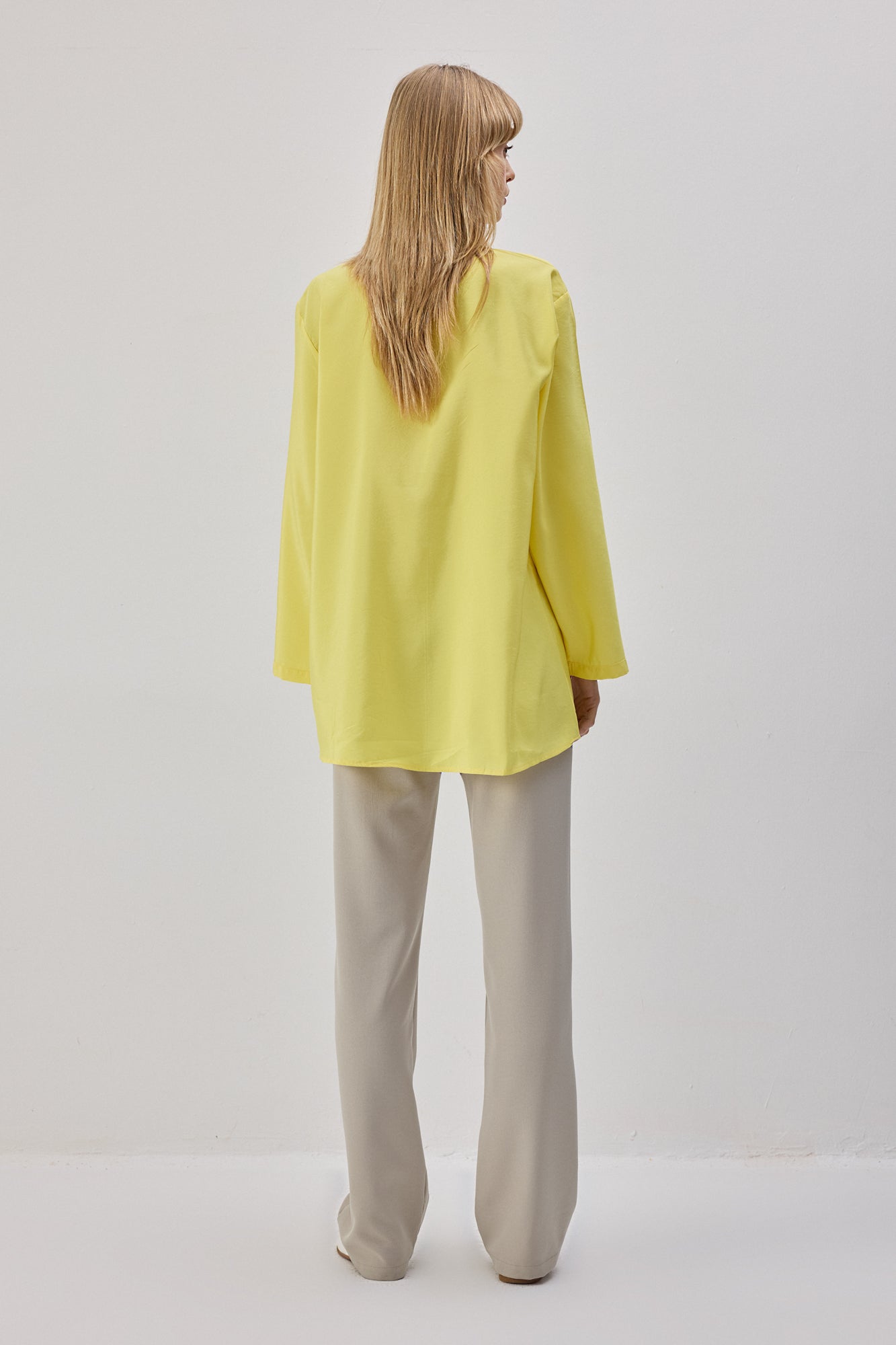 Cupra Tunic With Tying Collar