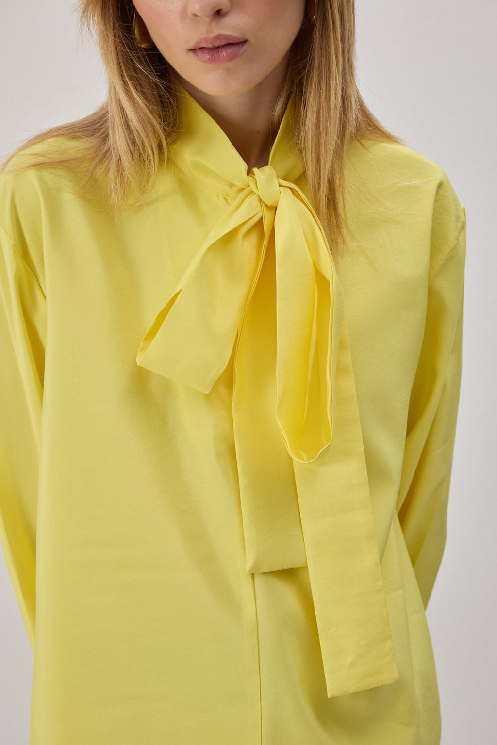 Cupra Tunic With Tying Collar