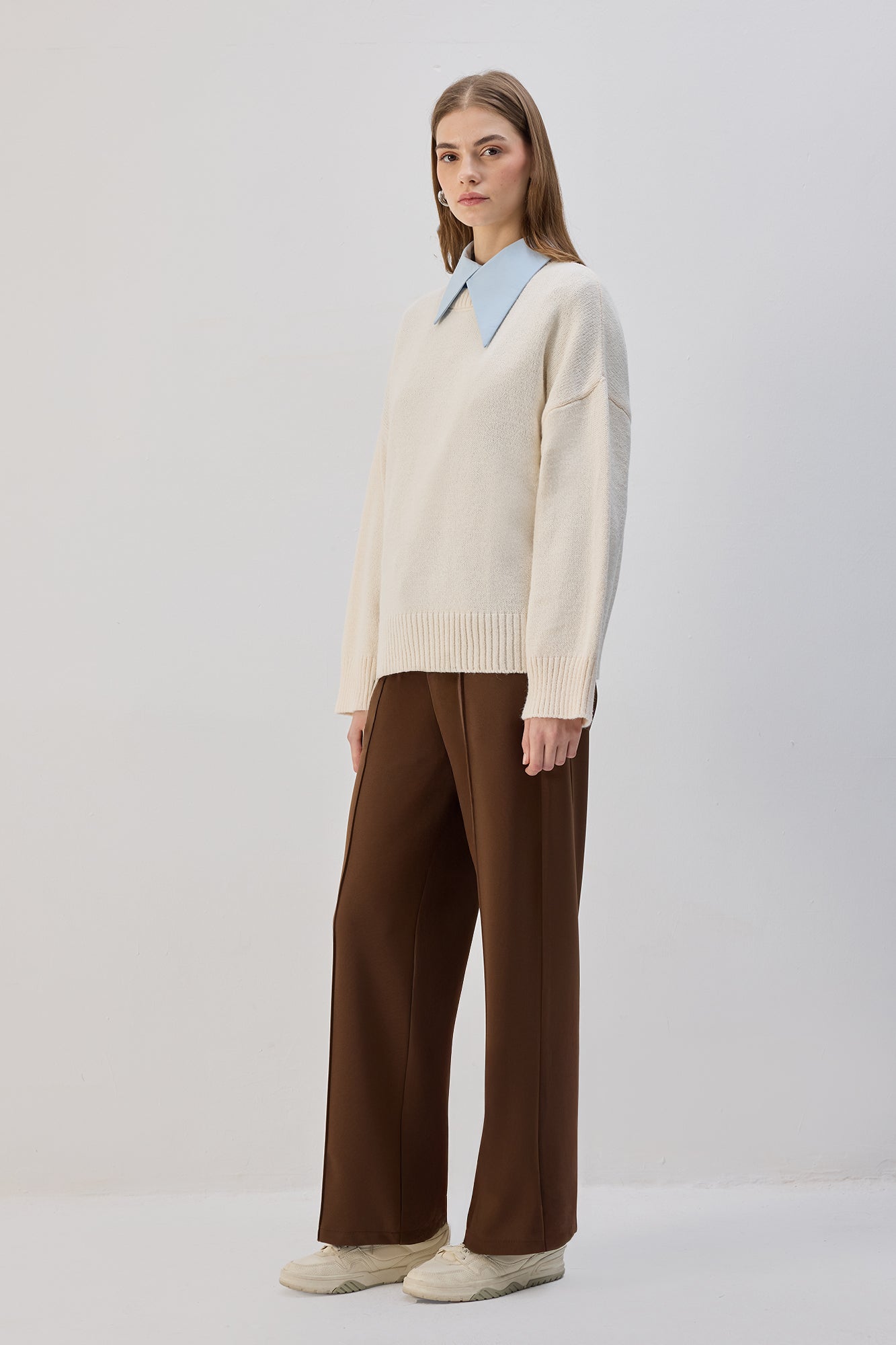 Beli Lastikli Nervürlü Pantolon