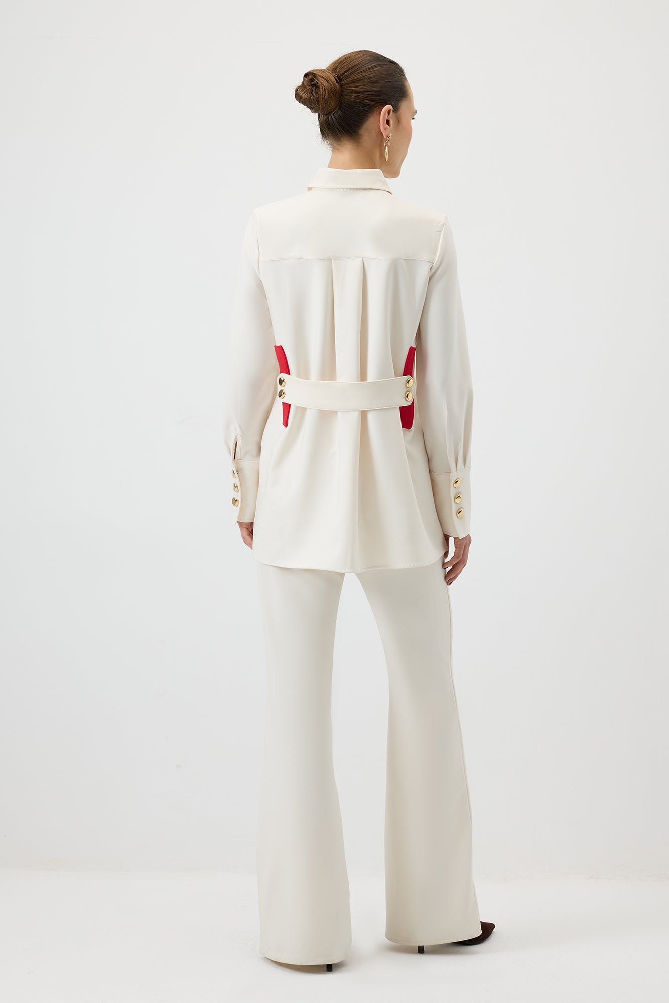 Wide Cuff Crepe Shirt