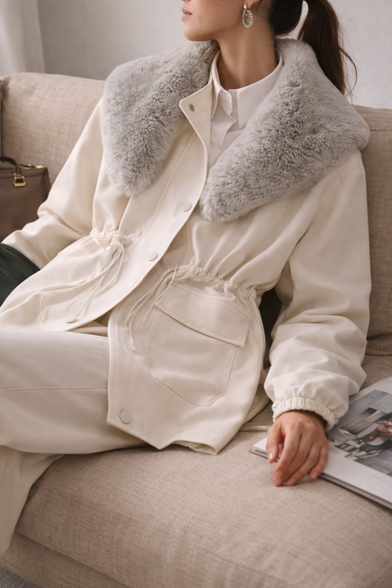 Stand Collar Zippered Jacket