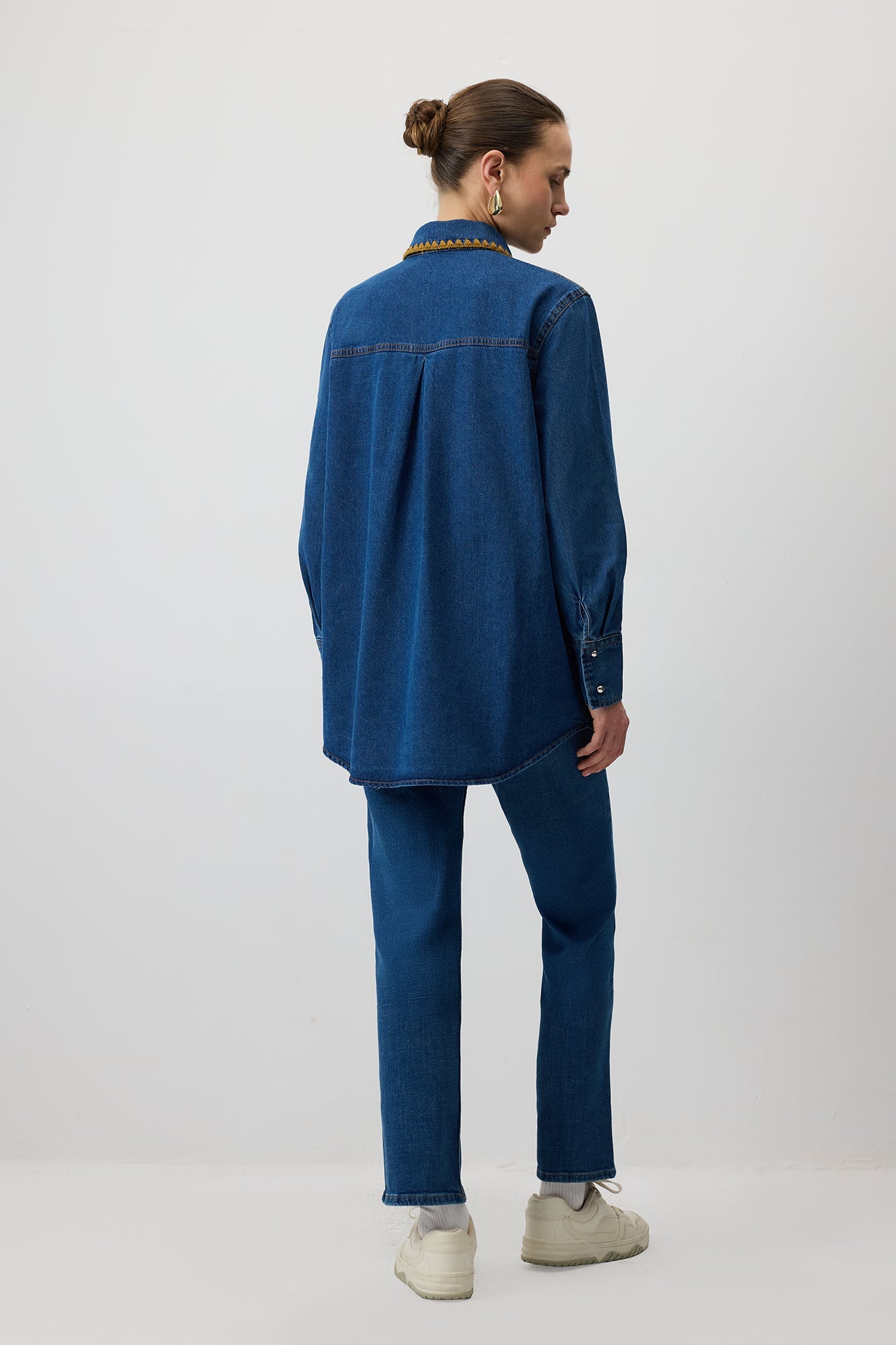 Embroidered Denim Shirt