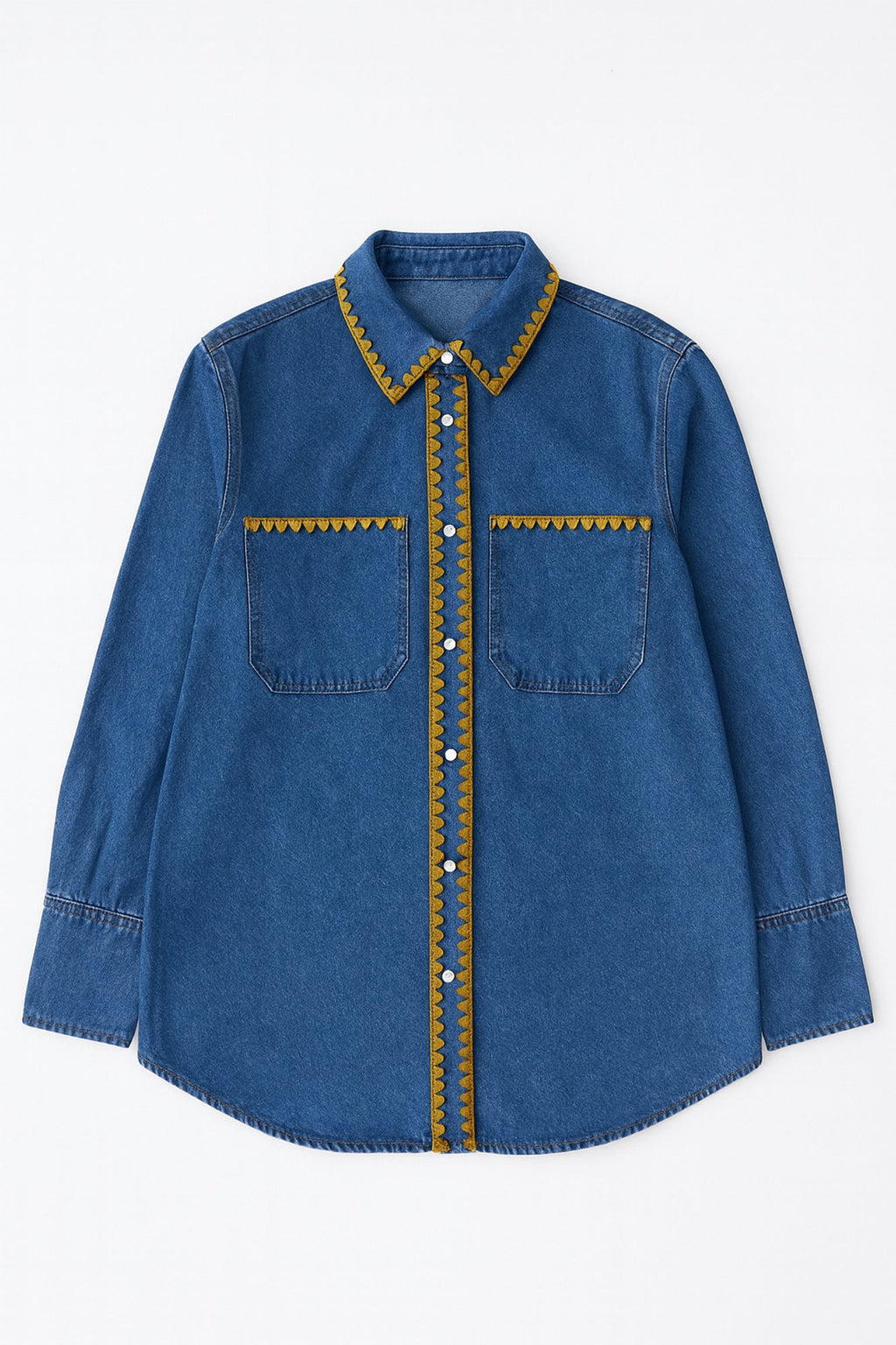 Embroidered Denim Shirt