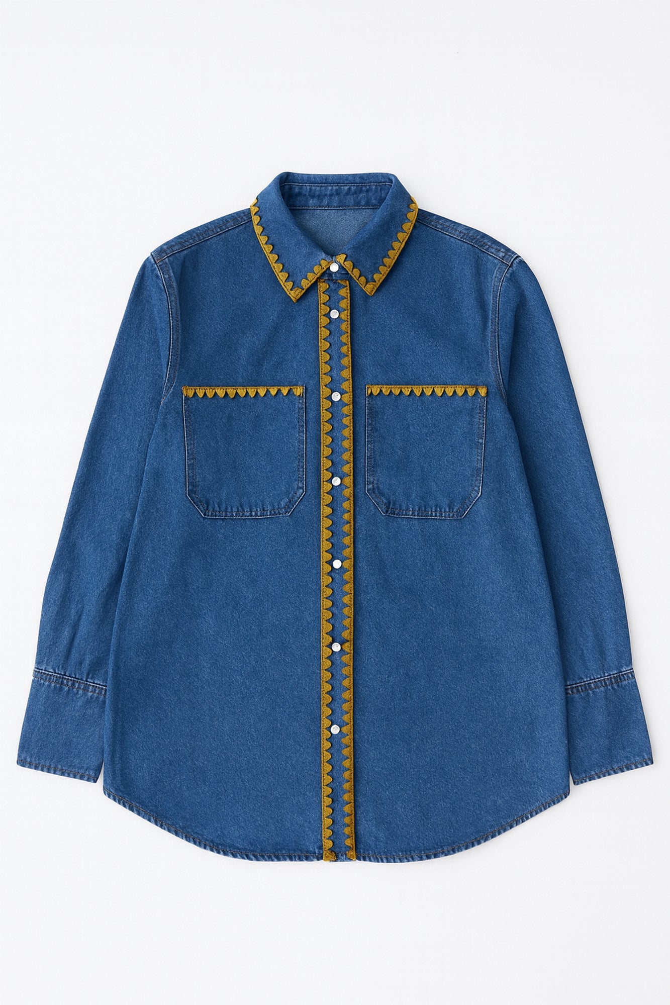 Embroidered Denim Shirt
