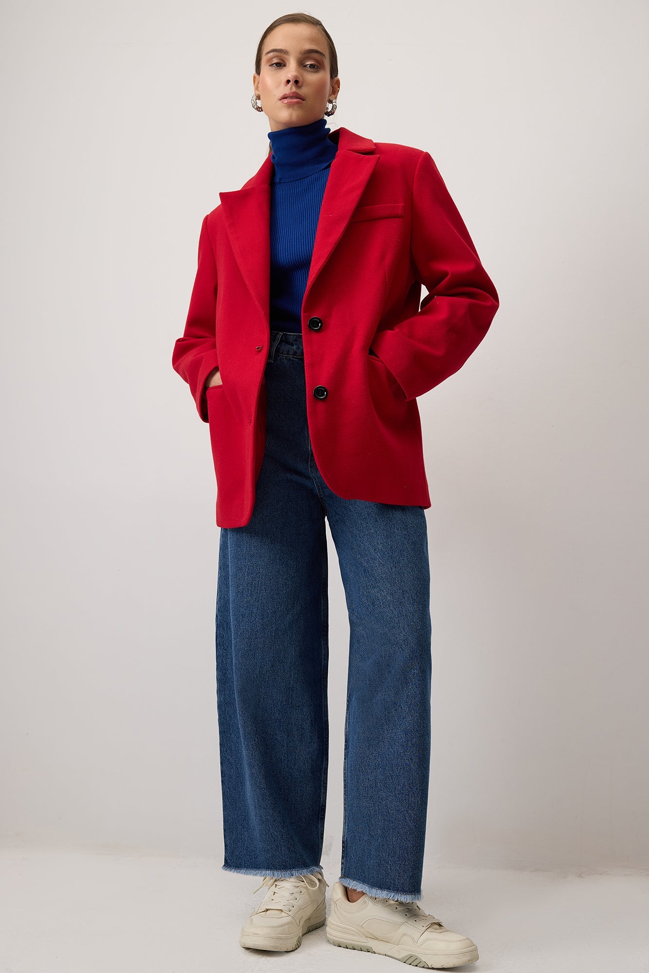 Cut-Legged Denim Trousers