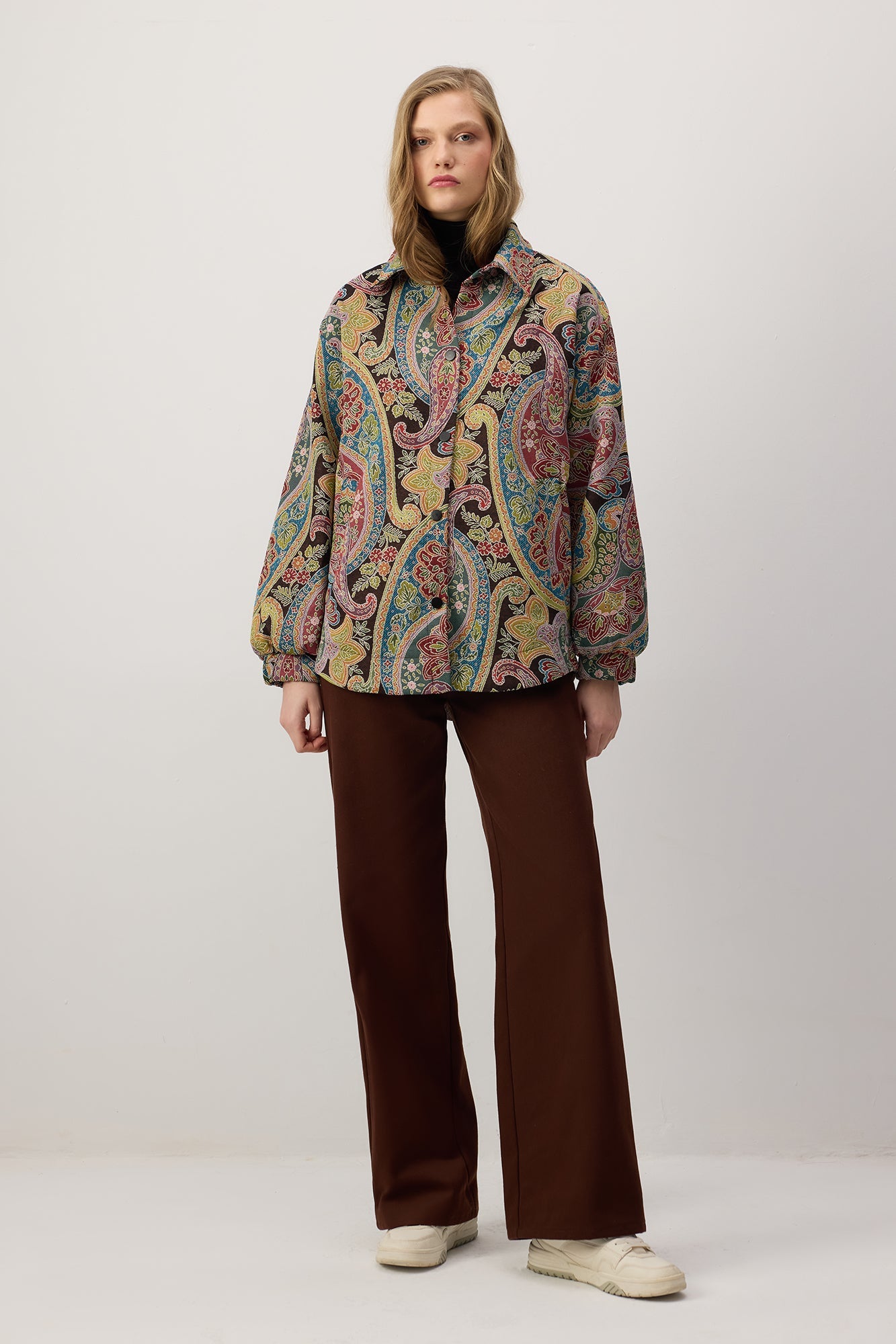 Paisley Print Bomber Jacket